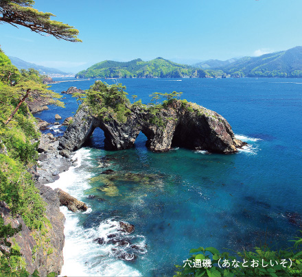 碁石海岸穴通磯